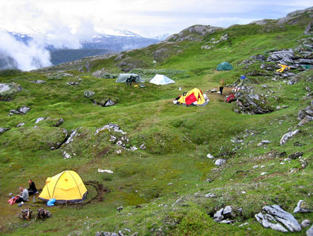 The camp site.