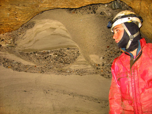 Pjotr looking at sediments.